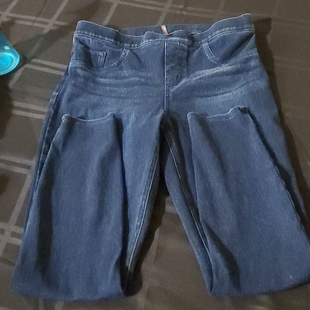 Spandex leggings L dark wash